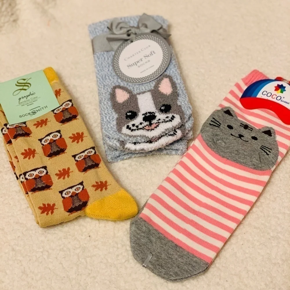 NWT 3 pairs cute and comfy women’s socks